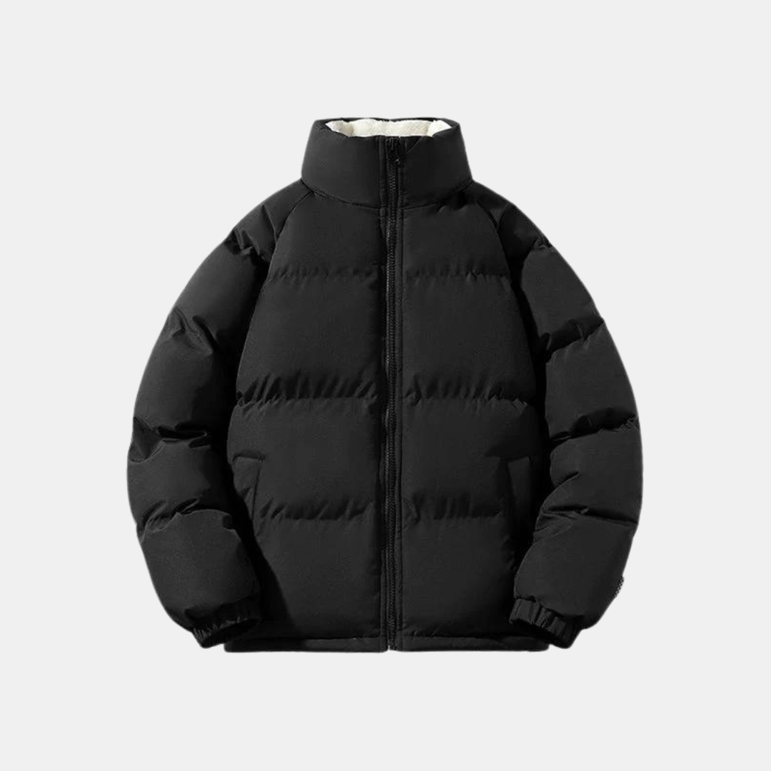 Winter Jacket Men – Quilted Fleece Lined Coat for Cold Weather