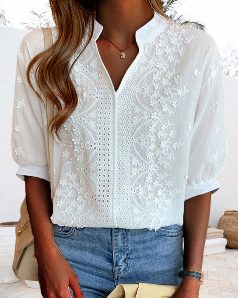 V-Neck Blouse Women – Stylish Flare Top for Casual Wear