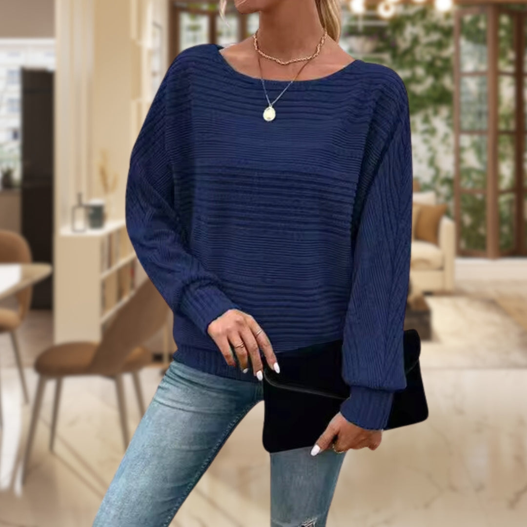 Women's Structured Sweater – Cozy Knit Pullover for Casual Wear