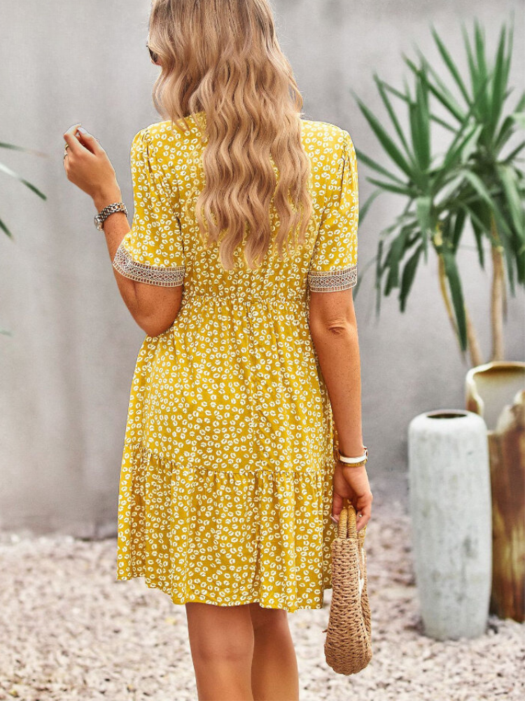 Elegant Maxi Dress for Women – Chic Summer Dress with Sleeves and Flowy Design