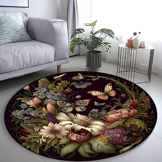 Round Area Rug for Home Office – Modern Soft Stylish Design Carpet