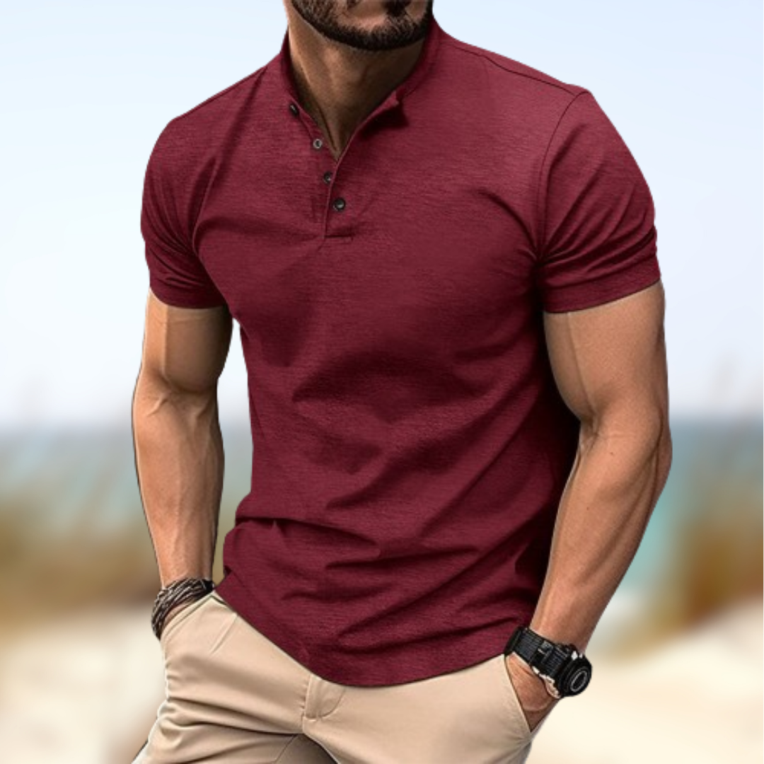 Men's Casual Polo Shirt – Stylish Short Sleeve Cotton Top