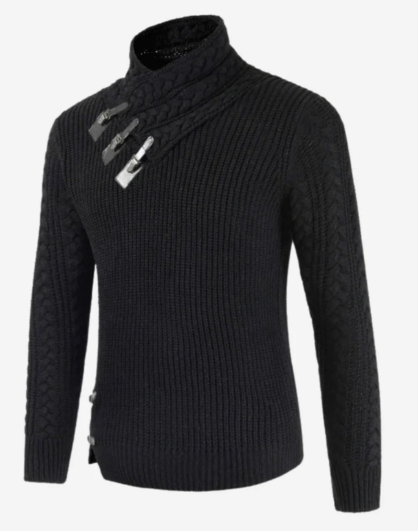 Men's Turtleneck Sweater – Elegant Knitted Pullover for Stylish Casual Wear