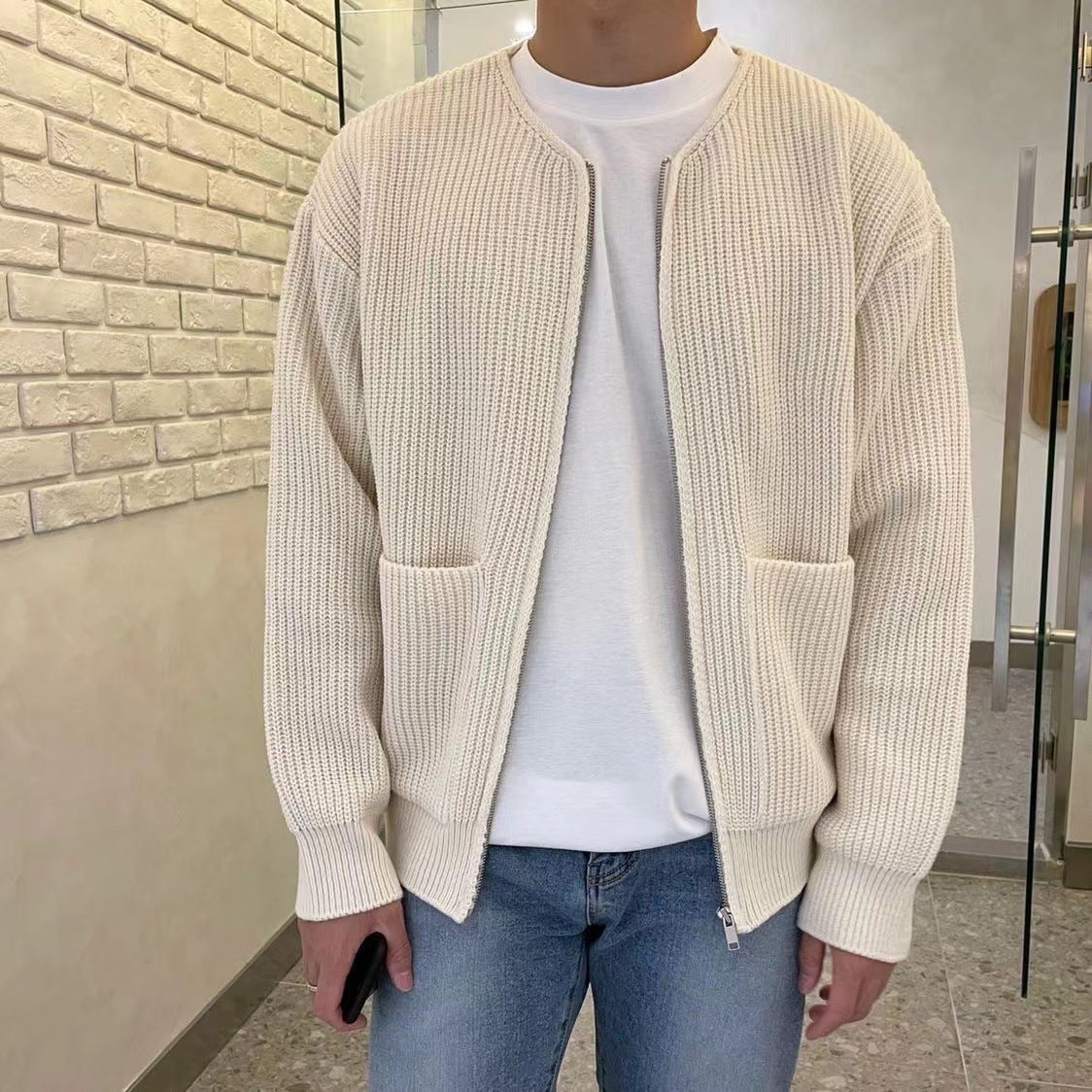 Men's Cardigan – Trendy Knit Sweater for Casual Wear