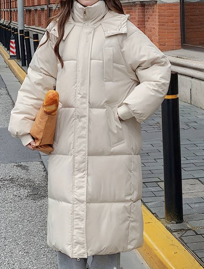 Long Puffer Jacket Women – Warm Stylish Winter Coat with Hood