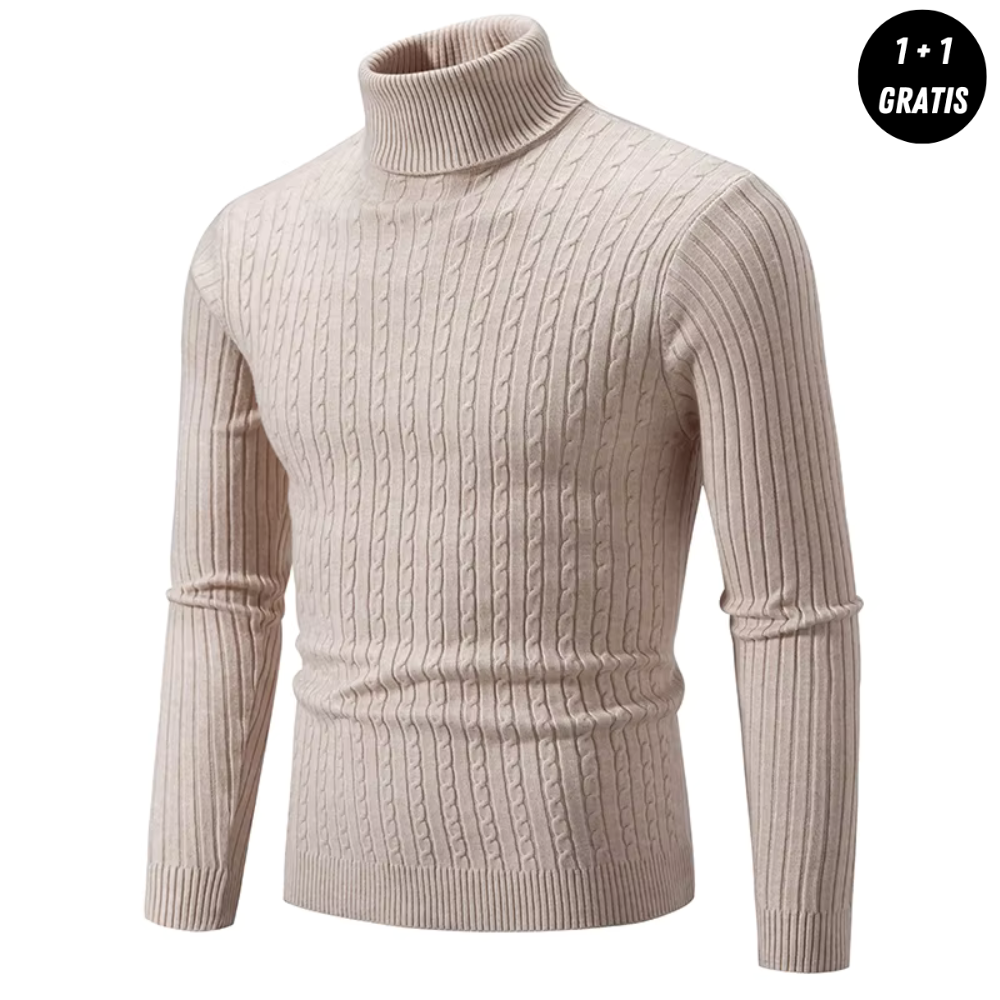 Warm Knit Sweater Women – Cozy Turtleneck Pullover for Winter