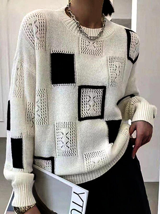 Women's Sweater - Unique Fashion Knit Pullover for Casual Wear