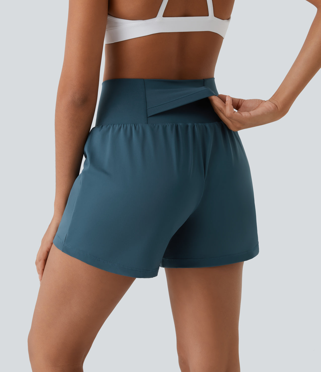 Yoga Shorts Women – High Waist 2-in-1 with Pockets