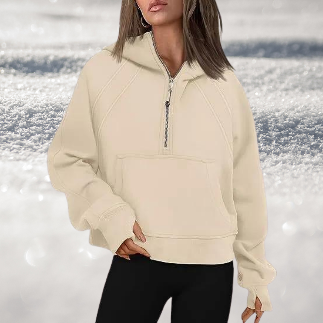 Women's Half-Zip Sweater – Cozy Knit Top for Casual Wear