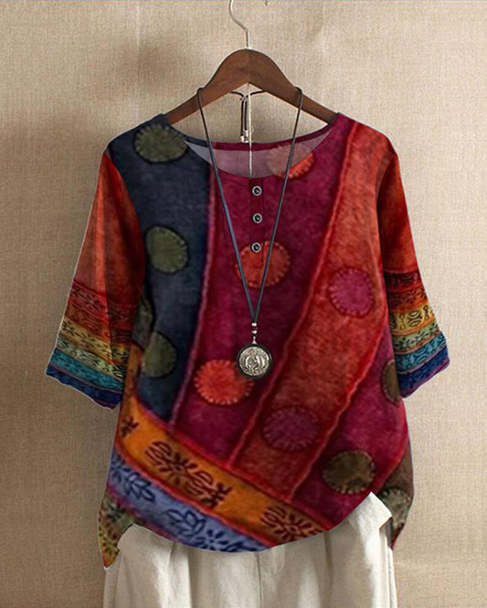 Boho Top Women – Relaxed Fit Lightweight Casual Blouse