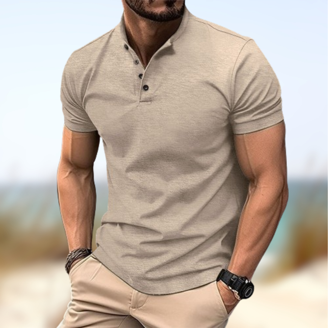 Men's Casual Polo Shirt – Stylish Short Sleeve Cotton Top