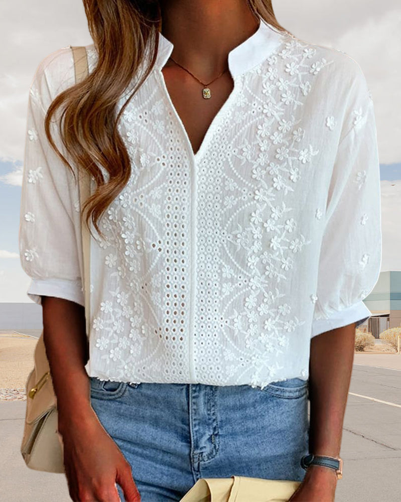 V-Neck Blouse Women – Stylish Flare Top for Casual Wear