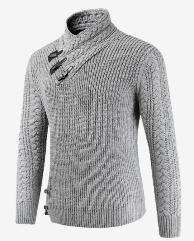 Men's Turtleneck Sweater – Elegant Knitted Pullover for Stylish Casual Wear