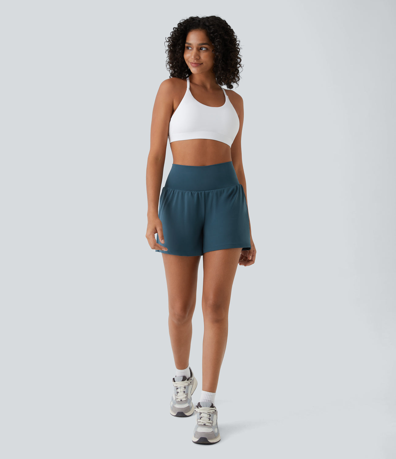 Yoga Shorts Women – High Waist 2-in-1 with Pockets