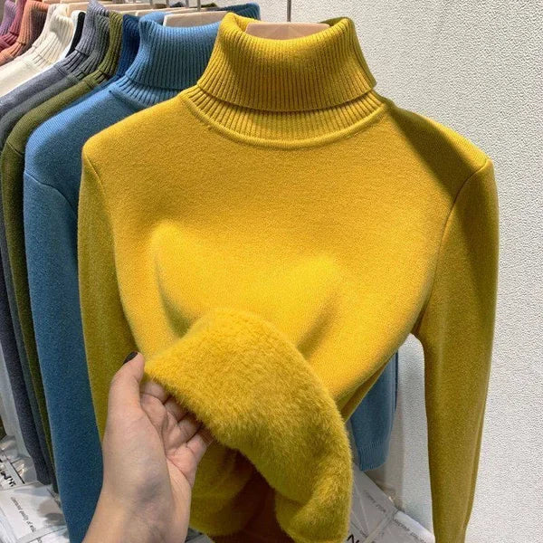 Fleece Turtleneck Women – Cozy Warm Pullover for Winter