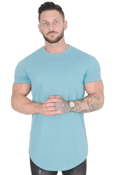 Essential T-Shirt Men – Drop Hem Casual Tee for Everyday Wear