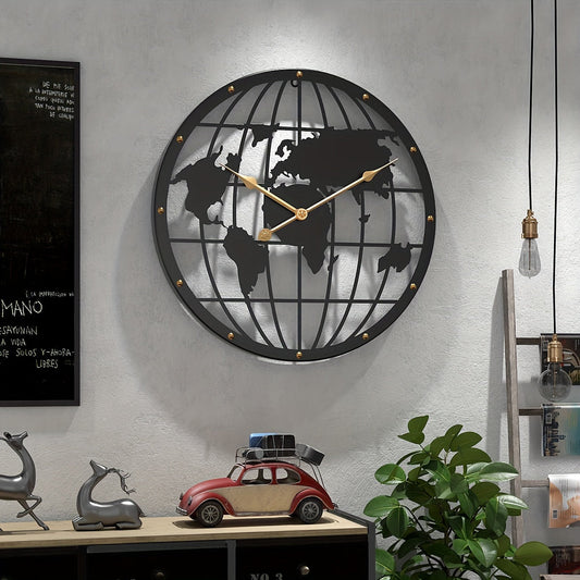 Metal Wall Clock 40 cm – Stylish Home Office Decor with Gold Numerals
