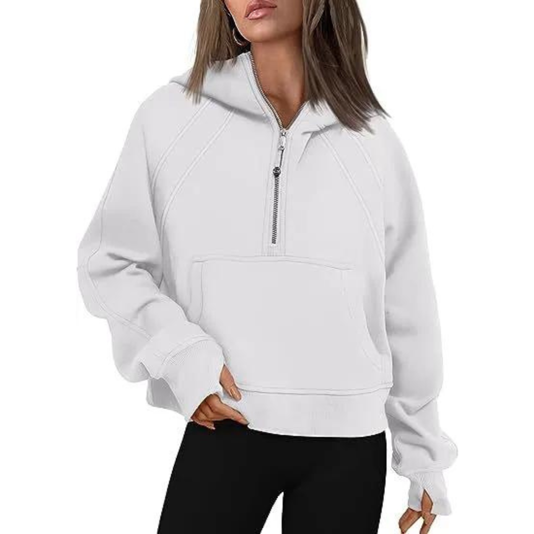 Women's Half-Zip Sweater – Cozy Knit Top for Casual Wear