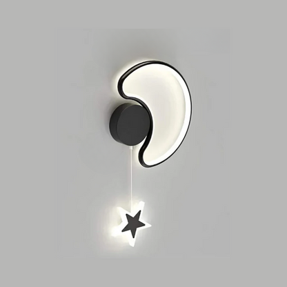 Kids Night Light Wall Lamp – Magical Cloud and Star Decor for Children's Room