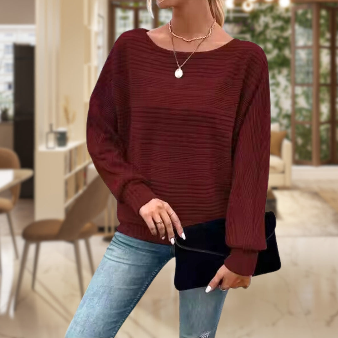 Women's Structured Sweater – Cozy Knit Pullover for Casual Wear