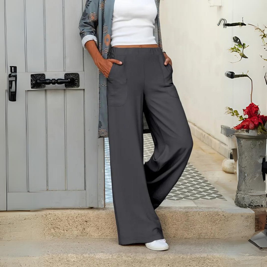 High-Waisted Casual Pants for Women – Comfortable Stretchy Trousers for Everyday Wear