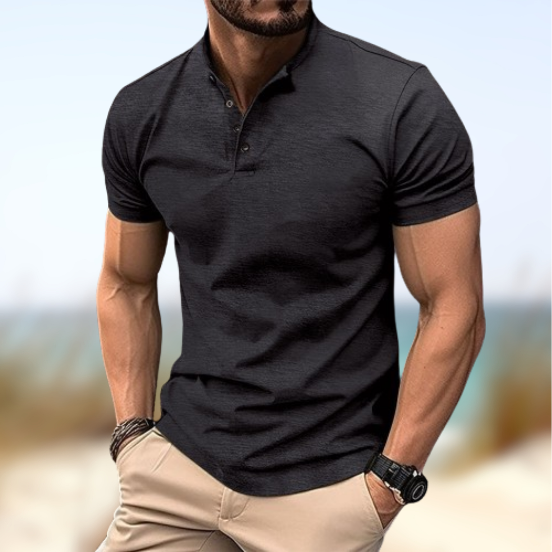 Men's Casual Polo Shirt – Stylish Short Sleeve Cotton Top