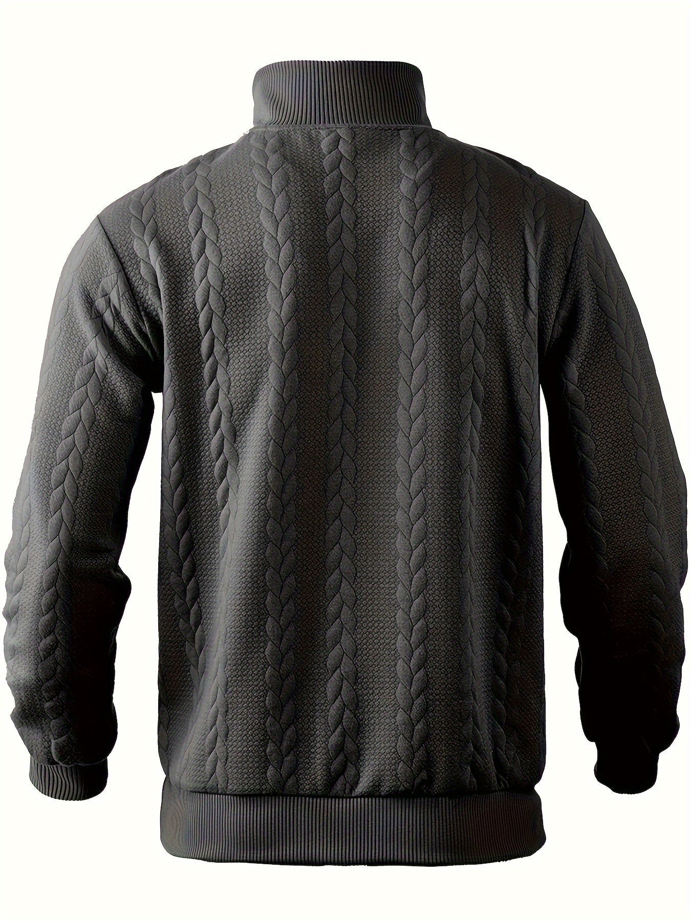 Men's Vintage Sweater – Zippered Knit Pullover for Casual Style