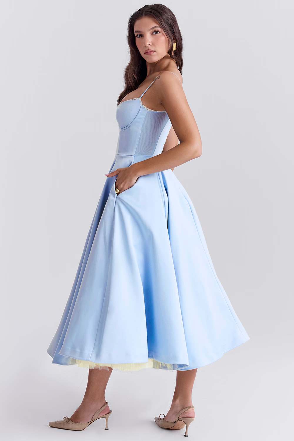 Evening Dress for Women – Elegant Long Dress with Sleeves for Special Occasions