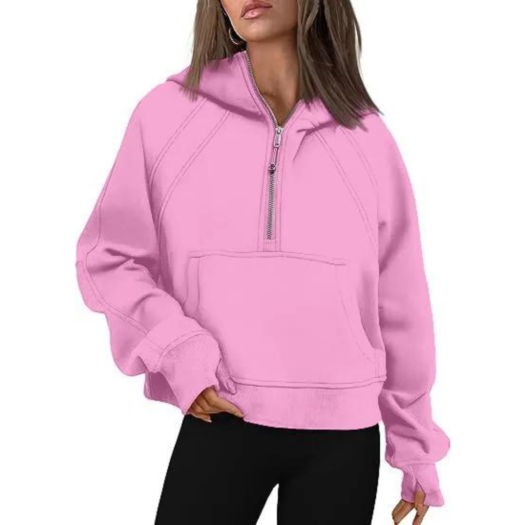 Women's Half-Zip Sweater – Cozy Knit Top for Casual Wear