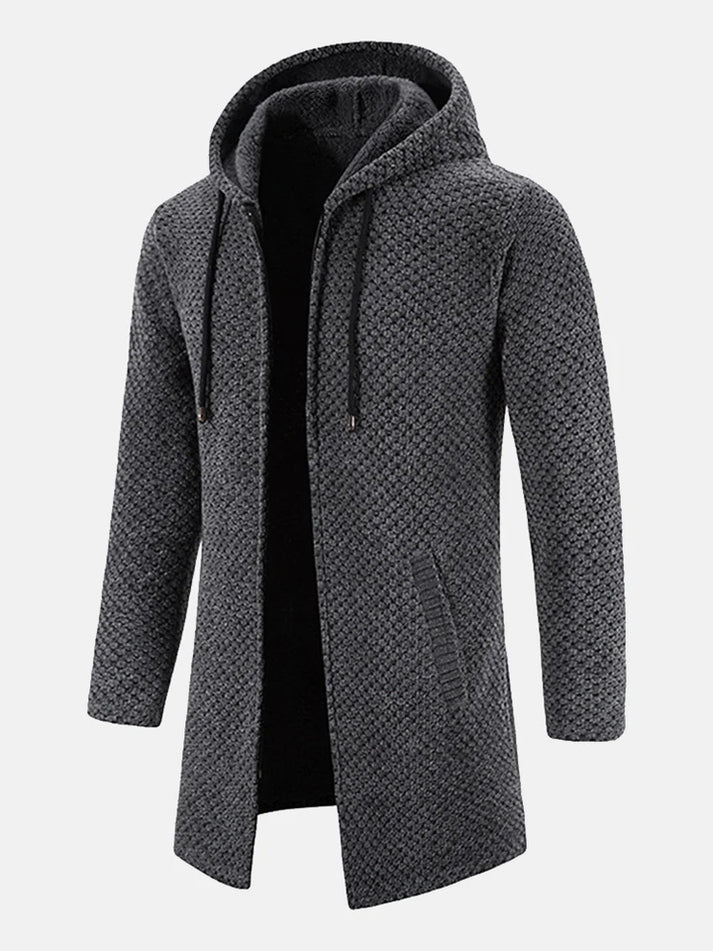 Long Jacket with Fleece Lining – Warm Winter Coat for Men