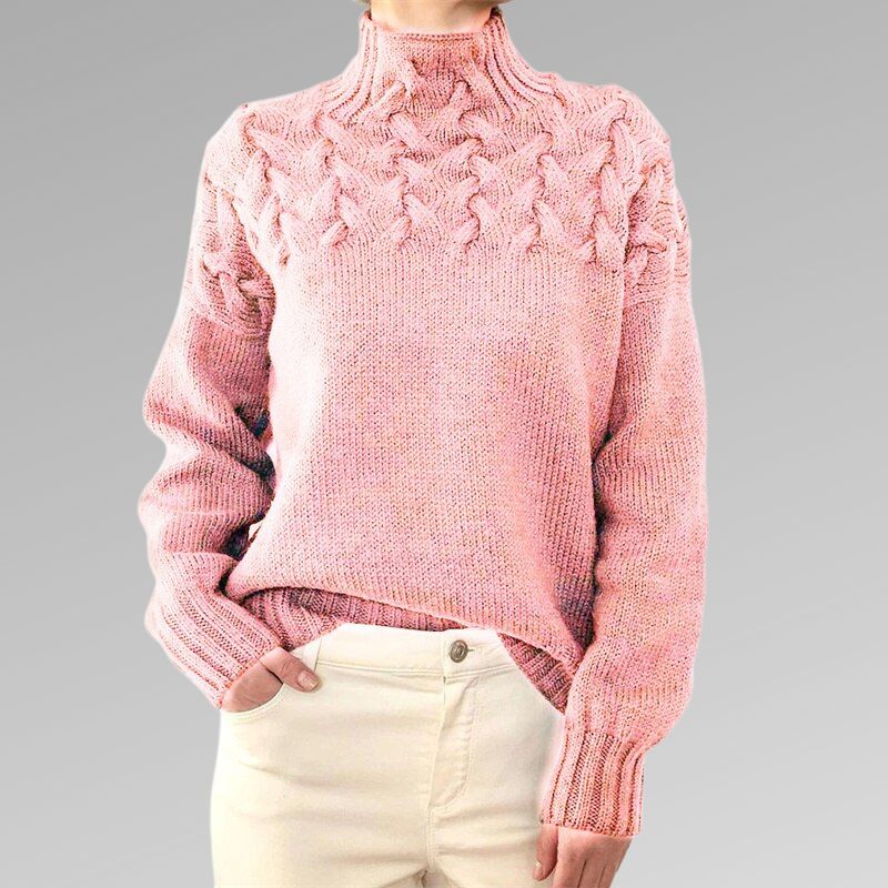 Turtleneck Sweater Women – Elegant Warm Knit Pullover for Winter