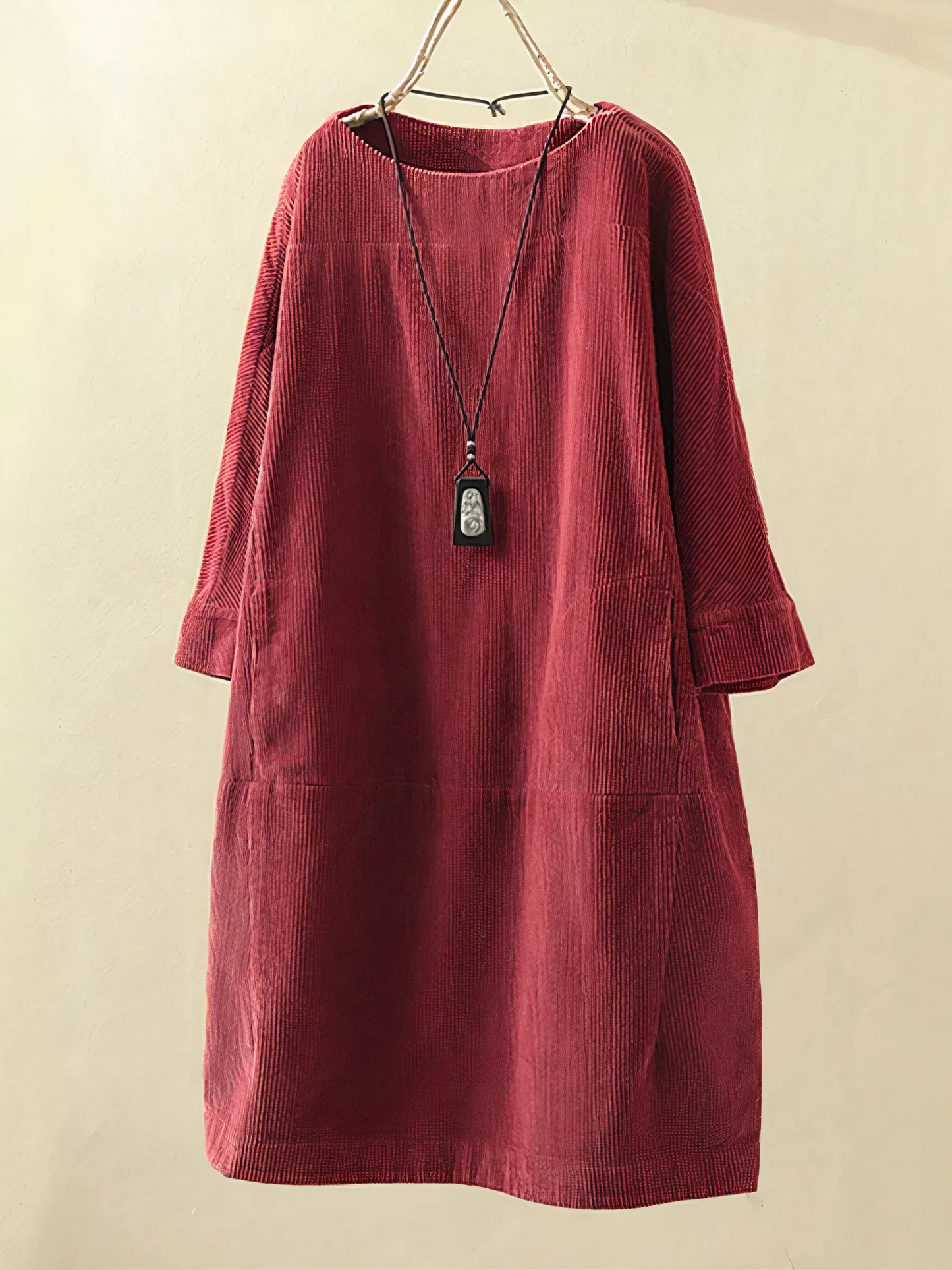 Corduroy Dress Women – Stylish Casual A-Line Dress for Fall