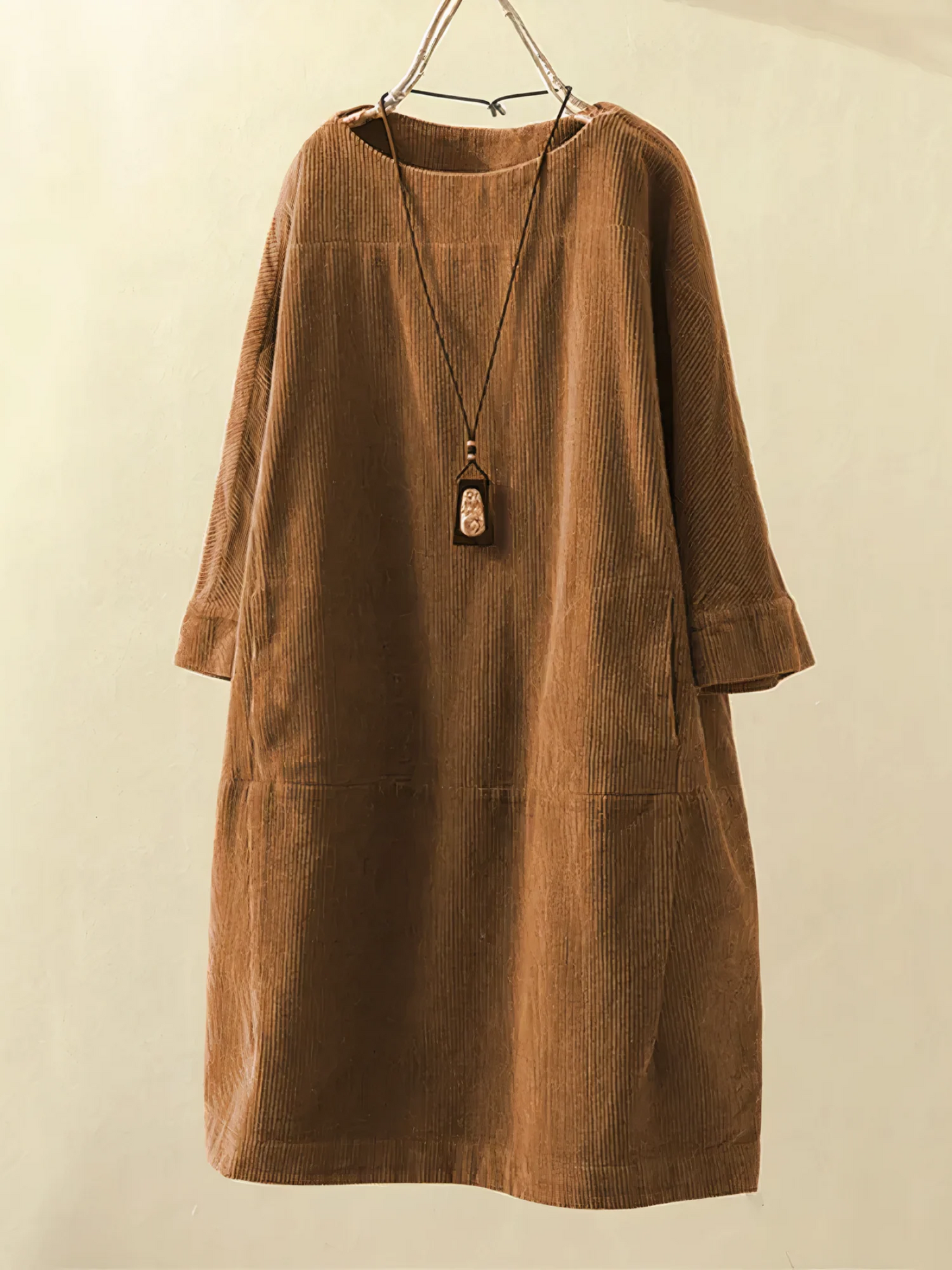 Corduroy Dress Women – Stylish Casual A-Line Dress for Fall