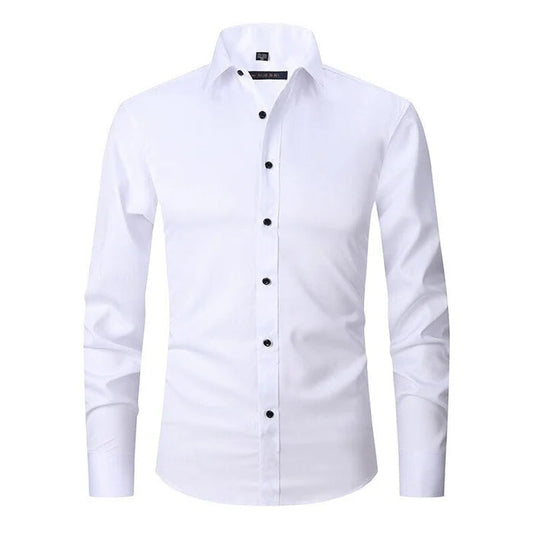 Men's Stretch Dress Shirt – Slim Fit, Comfortable Fabric for Business & Casual Wear