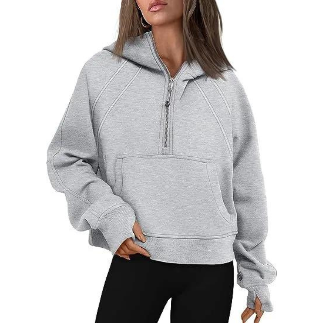 Women's Half-Zip Sweater – Cozy Knit Top for Casual Wear