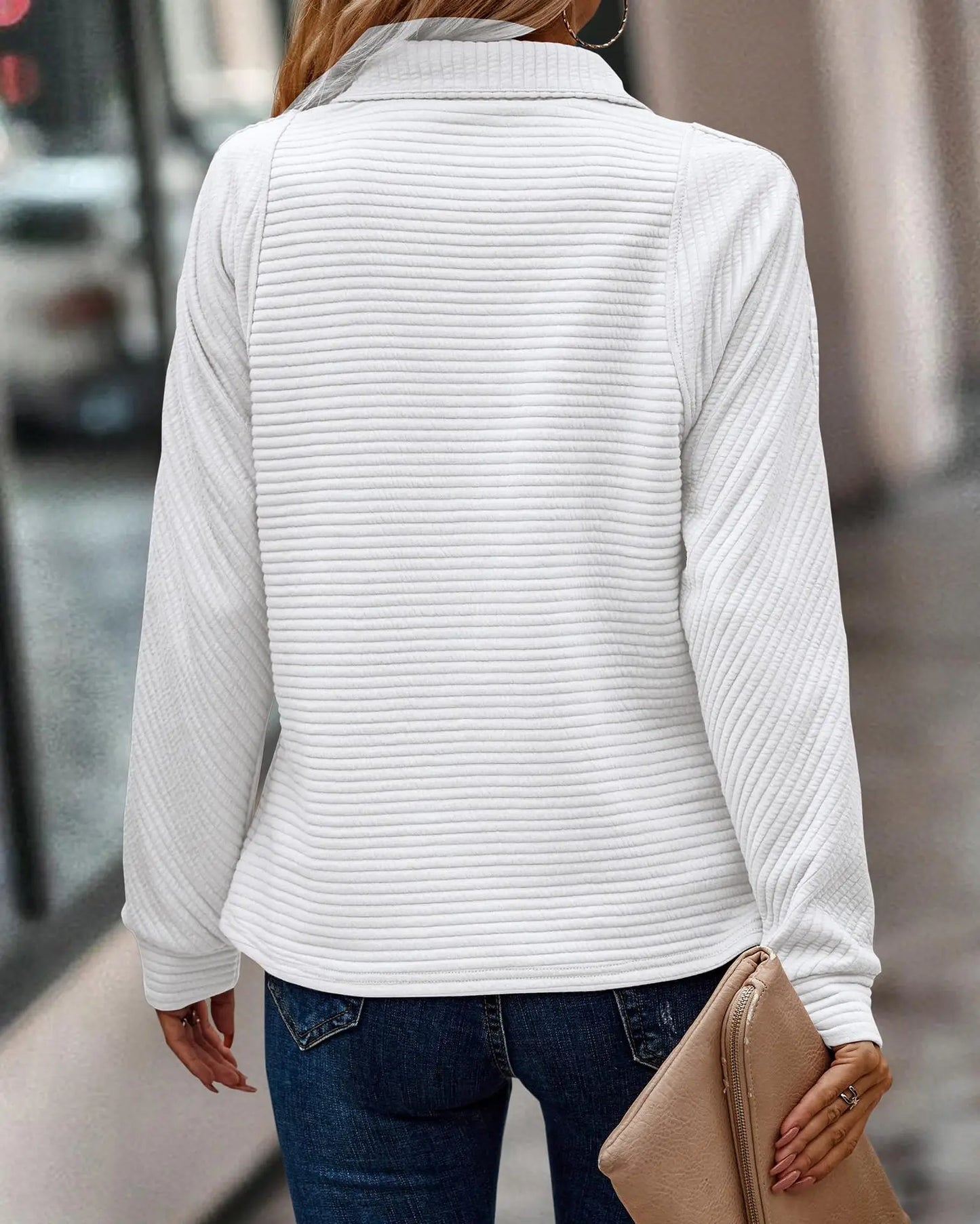 V-Neck Women's Sweater – Elegant Knit Top for Casual or Dressy Occasions