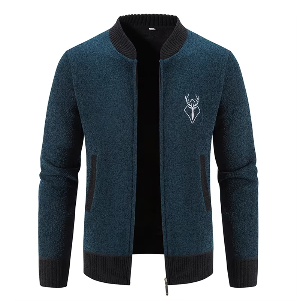 Men's Cardigan Zipper Knit – Stylish Warm Sweater for Casual Wear