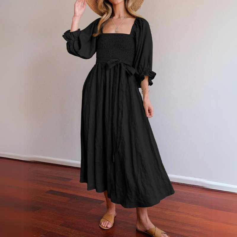 Ruffle Sleeve Dress – Elegant French Dress for Women, Perfect for Parties