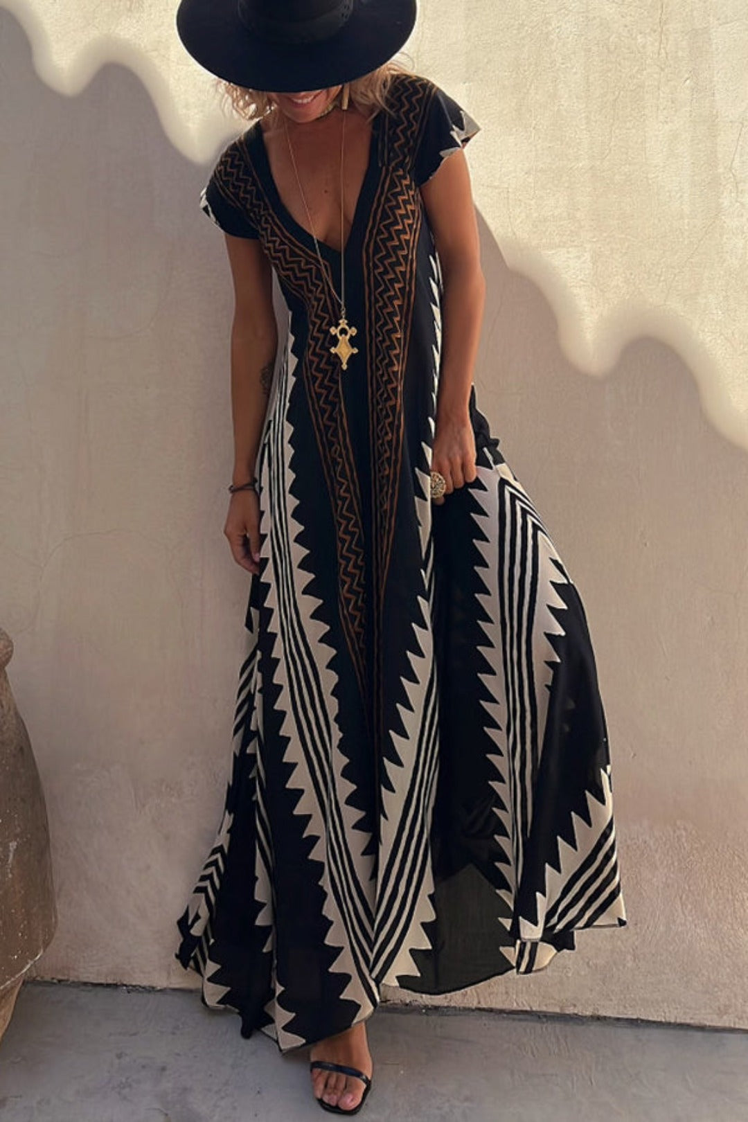 Aztec Dress – Boho Chic Maxi Dress for Women