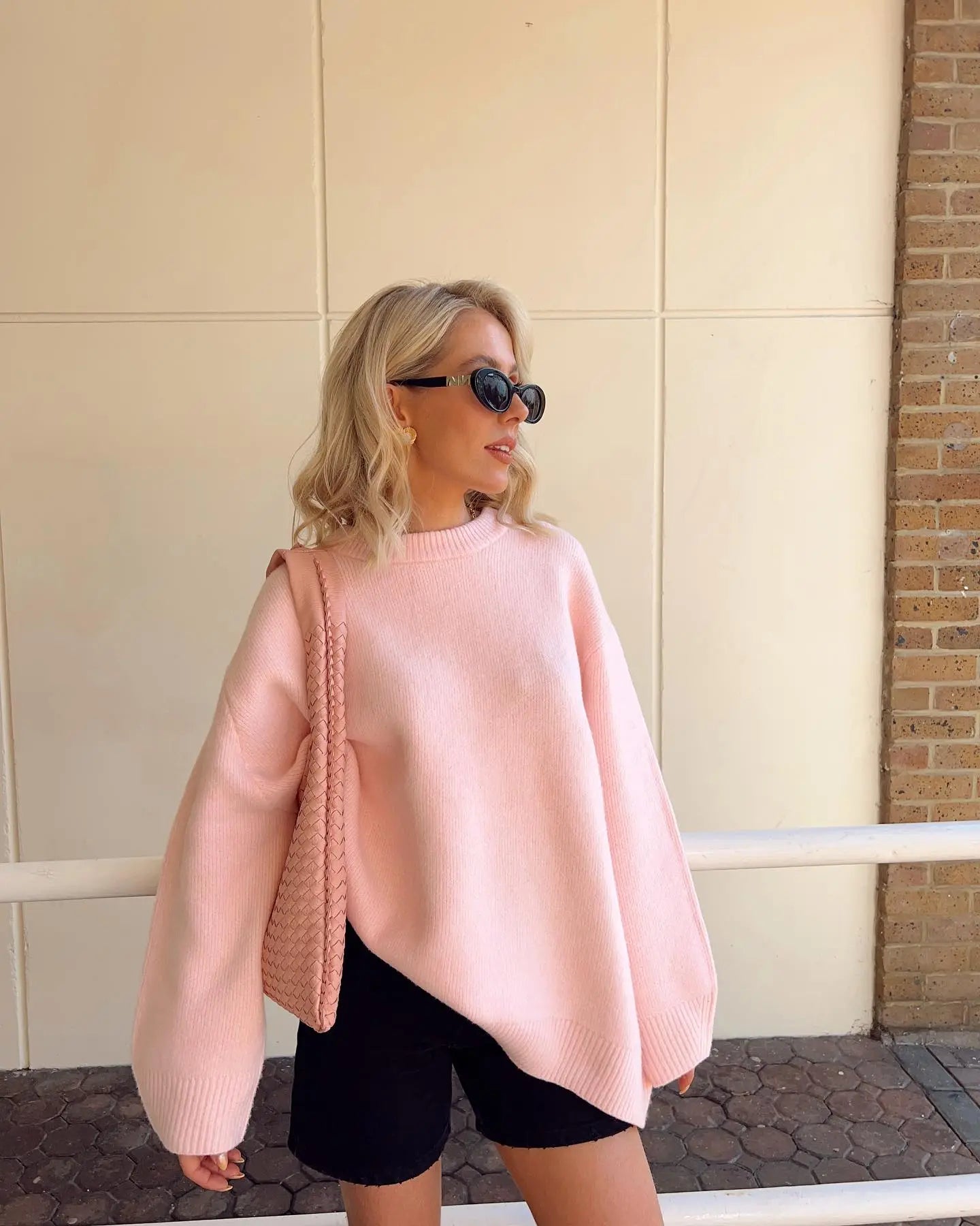 Cozy Pink Sweater Women – Soft Knit Pullover for Casual Wear