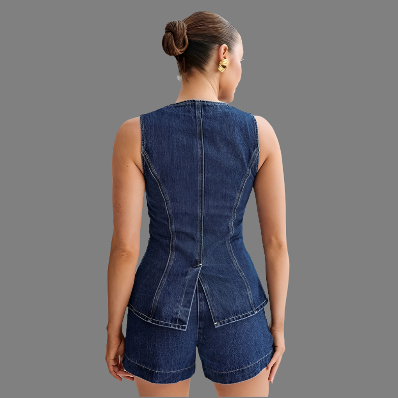 Denim Set Women – Stylish 2-Piece Outfit for Casual Wear