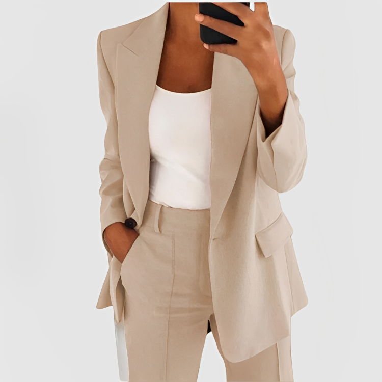 Chic Blazer Set for Women – Stylish Tailored Blazer and Pants Outfit