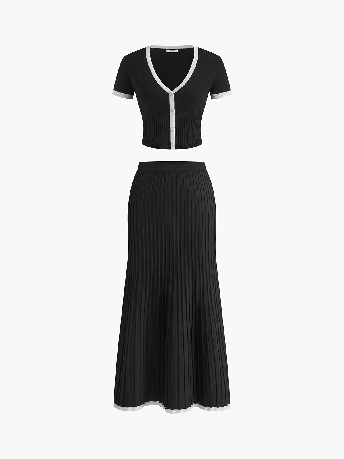 Knit Dress for Women – Elegant Dress with Contrasting Cuffs and Stylish Design