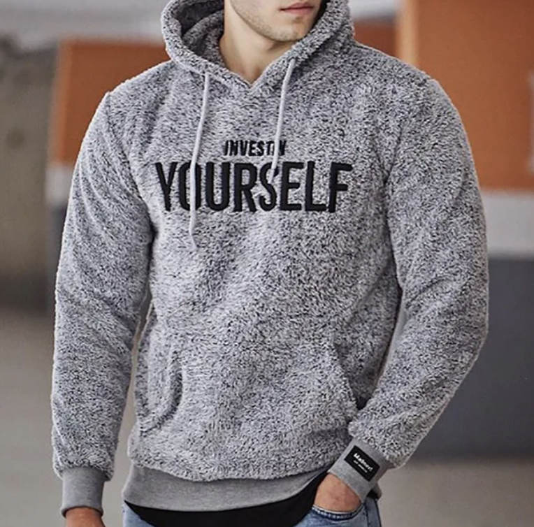 Warm Hoodie for Men – Comfortable Fleece Pullover for Casual Wear