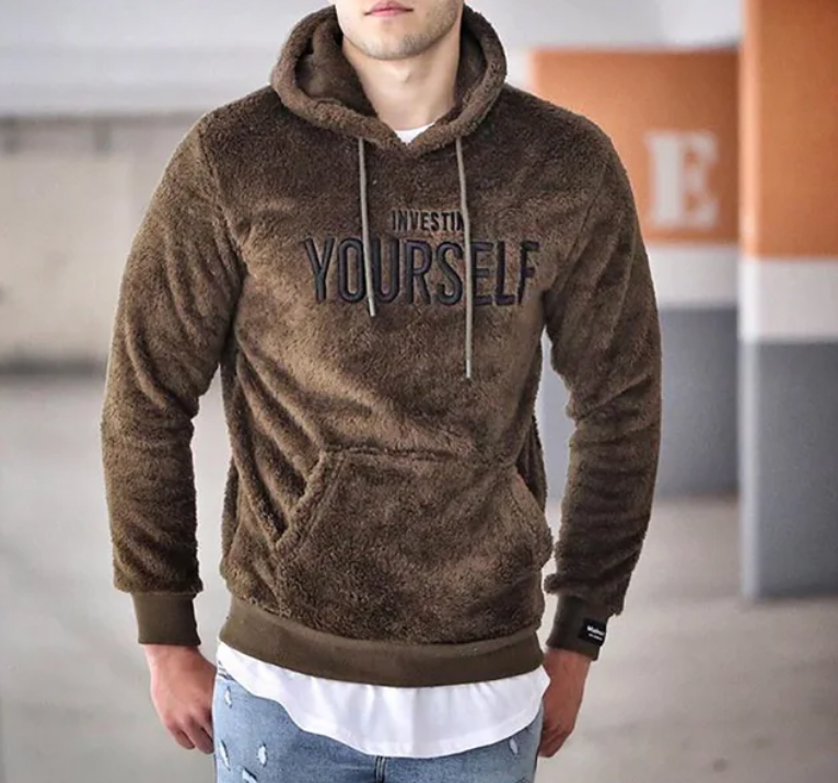 Warm Hoodie for Men – Comfortable Fleece Pullover for Casual Wear