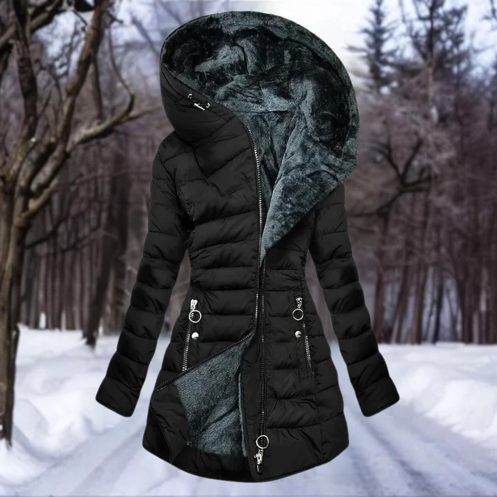 Women's Plush Coat – Elegant Soft Warm Winter Outerwear