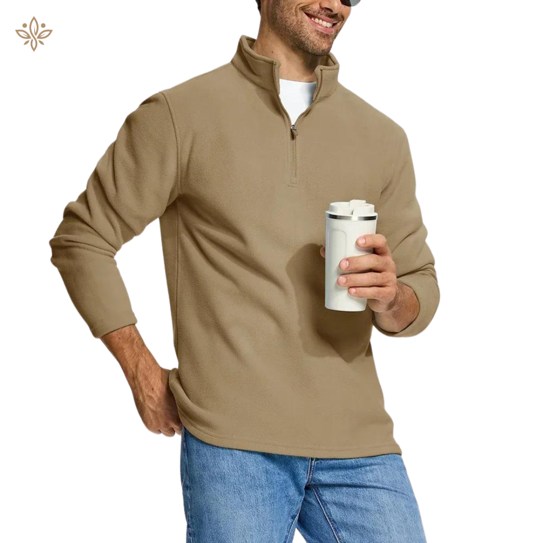 Men's Zip-Up Sweater – Cozy Knit Pullover for Casual Wear