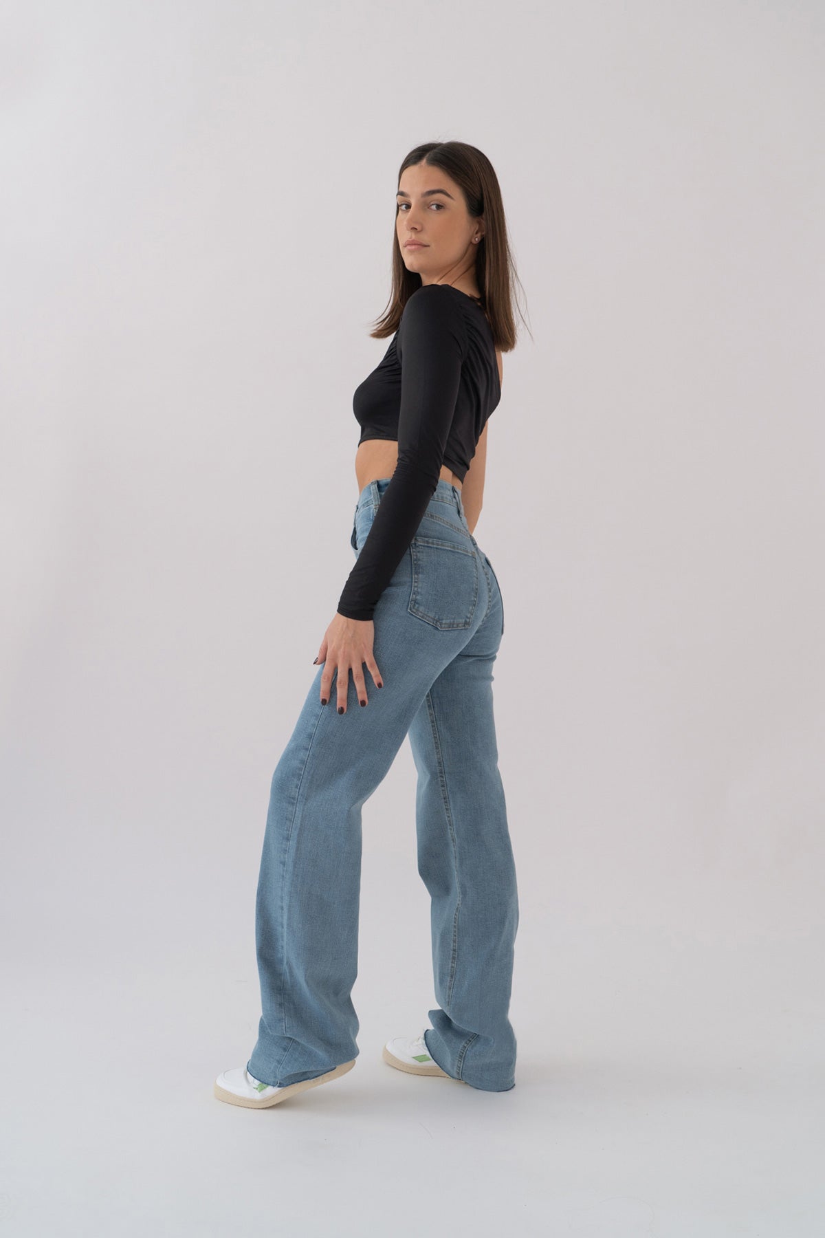 Wide Leg Pants Women – Airy Light Blue Trousers for Casual Chic