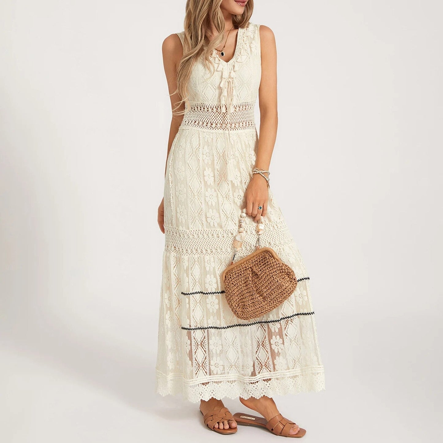 Boho-Style Dress – Elegant Flowy Maxi Dress for Women