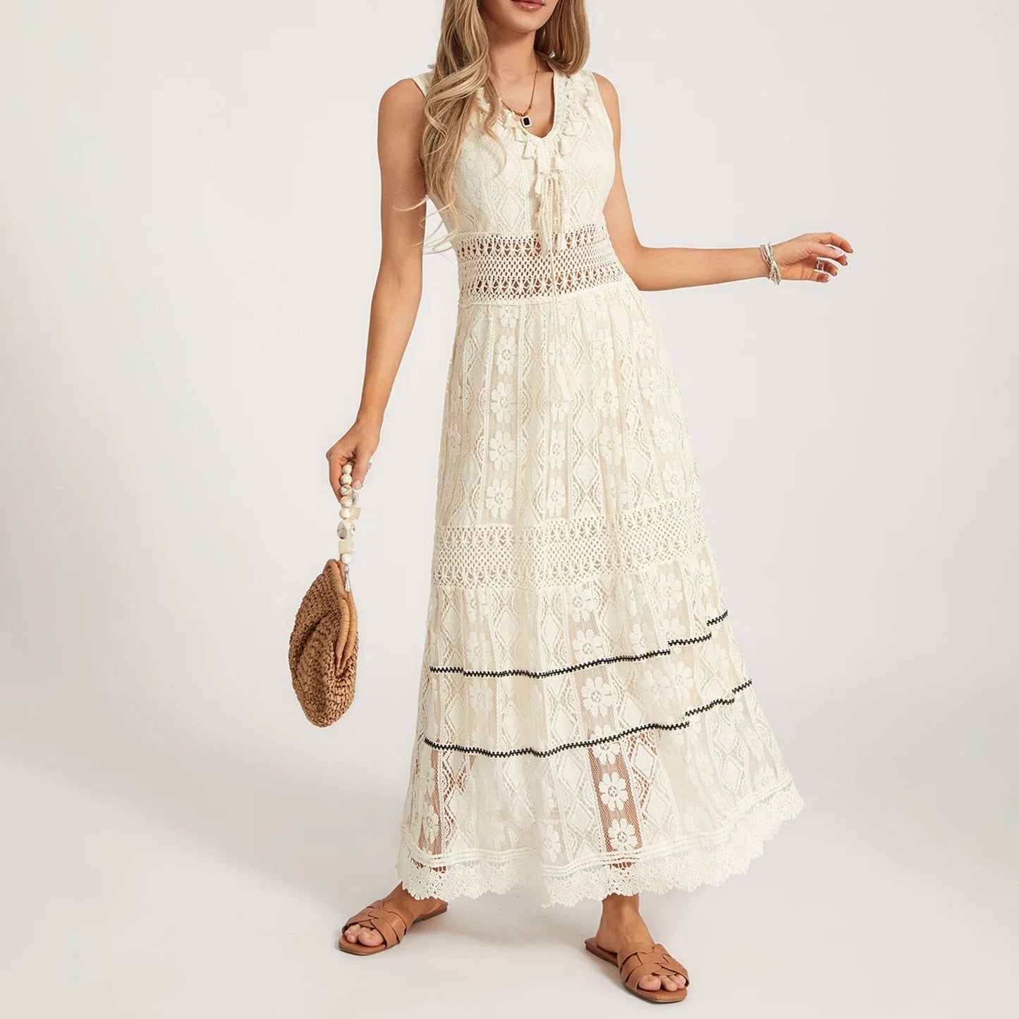 Boho-Style Dress – Elegant Flowy Maxi Dress for Women